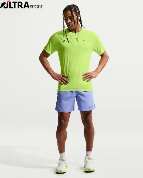Чоловіча футболка NIKE M NK DFADV STRIDE SS TOP HV5203-737 ціна