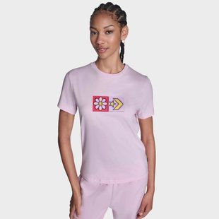 Жіноча футболка CONVERSE INFLATED SQUARED FLOWERS STANDARD FIT TEE CVW6T089-QEX ціна