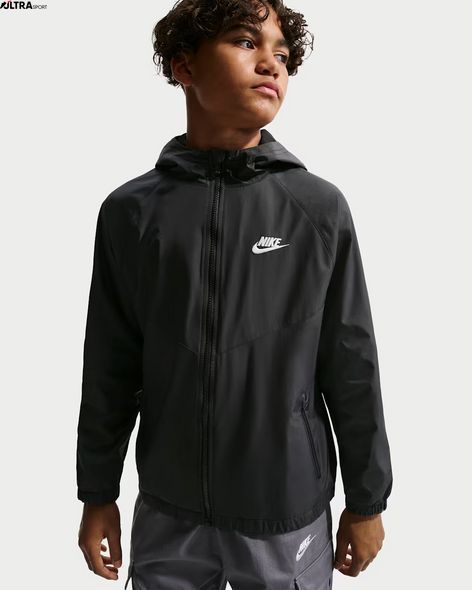 Ветровка детская Nike Sportswear Windrunner Big Kids' Hooded Repel Jacket IF2821-010 цена