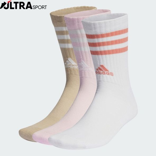 Три пари шкарпеток 3-Stripes Cushioned Crew Sportswear IP2640 цена