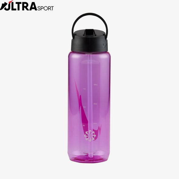 Бутылка Nike Tr Renew Recharge Straw Bottle 24 Oz Fire Pink/Black/White N.100.7642.644.24 цена