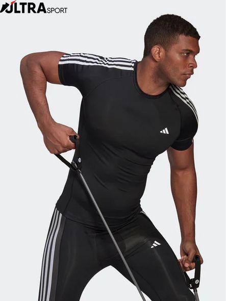 Футболка чоловіча Adidas Techfit 3-Stripes Training Hd3525 ціна