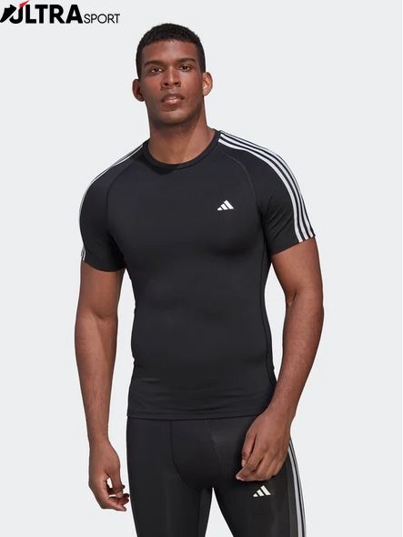 Футболка чоловіча Adidas Techfit 3-Stripes Training Hd3525 ціна