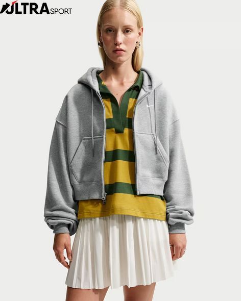 Жіноча толстовка NIKE W NK STDO FLC MW OS CRP FZ HDY IM8499-063 ціна