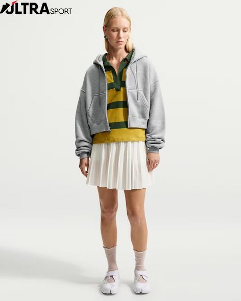 Жіноча толстовка NIKE W NK STDO FLC MW OS CRP FZ HDY IM8499-063 ціна