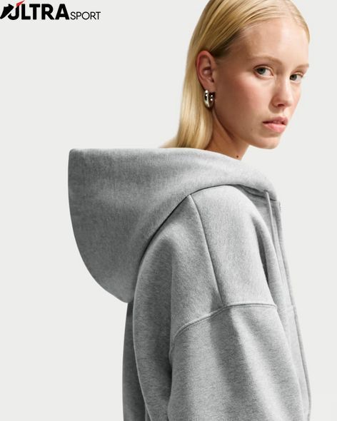 Жіноча толстовка NIKE W NK STDO FLC MW OS CRP FZ HDY IM8499-063 ціна