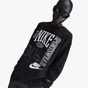 Лонгслив женский Women's Oversized Crew-Neck French Terry HF9491-010 цена