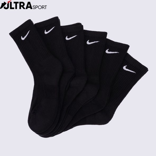 Шкарпетки NIKE U EVERYDAY CUSH CRW 6PR 132 SX7666-010 ціна