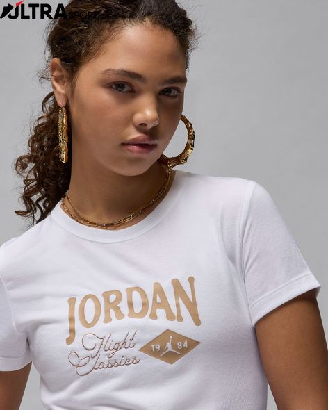 Жіноча Футболка Jordan W Ss Gfx Slim Tee FN5723-100 ціна