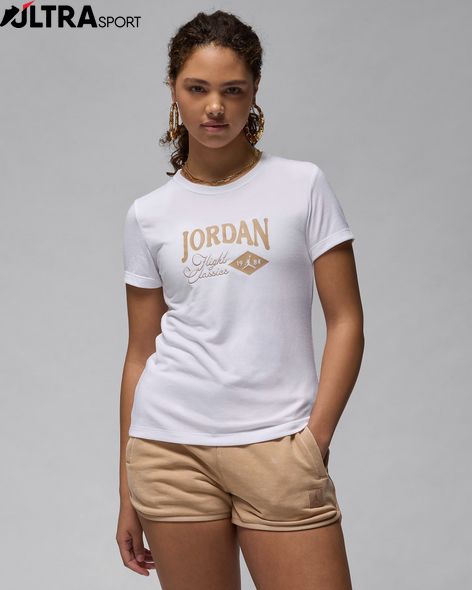 Жіноча Футболка Jordan W Ss Gfx Slim Tee FN5723-100 ціна