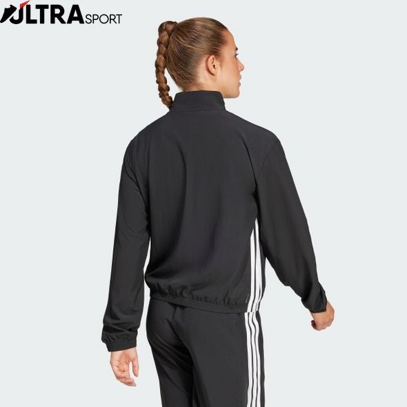 Куртка жіноча Train Essentials 3-Stripes Woven Warm-Up Jack JD6539 ціна