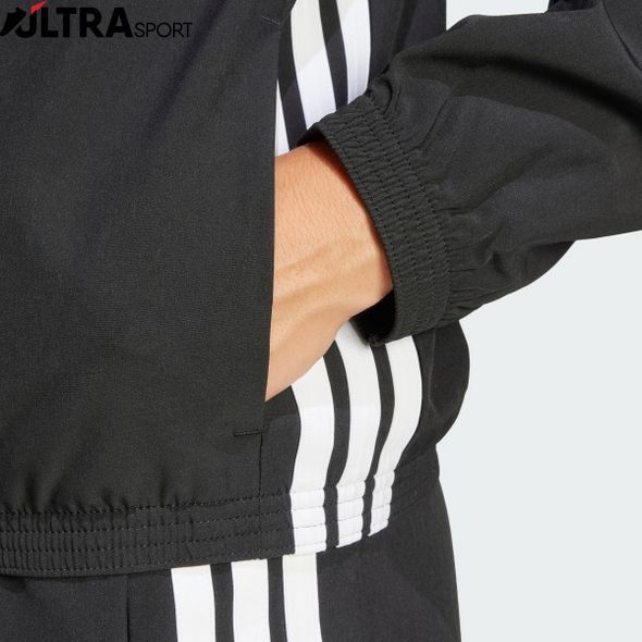 Куртка жіноча Train Essentials 3-Stripes Woven Warm-Up Jack JD6539 ціна