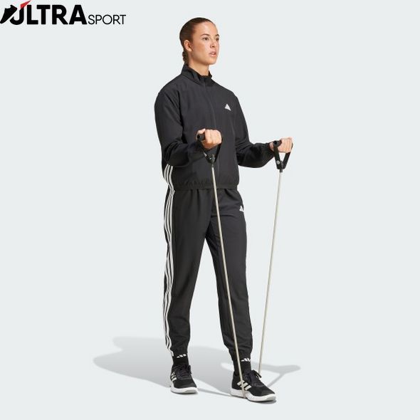 Куртка жіноча Train Essentials 3-Stripes Woven Warm-Up Jack JD6539 ціна