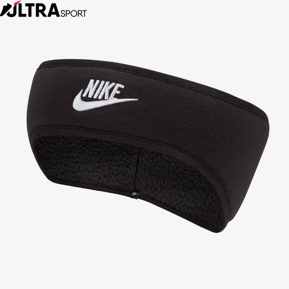 Повязка На Голову Nike M Headband Club Fleece 2.0 Black/Black/White Osfm N.100.7162.091.OS цена