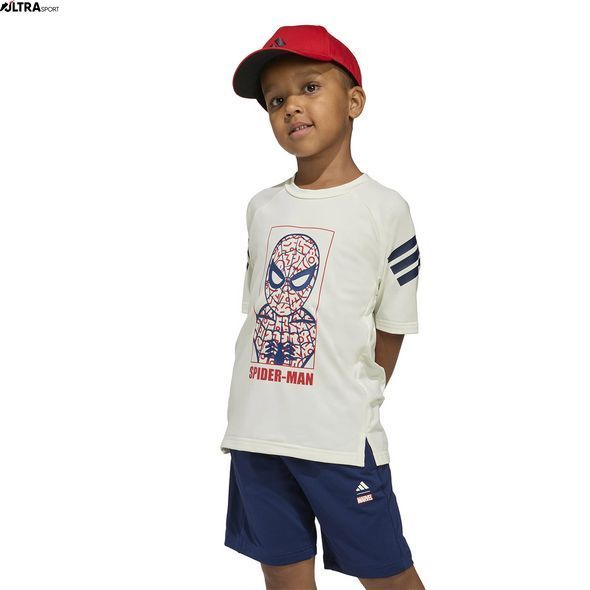 Комплект детский: футболка и шорты ADIDAS MARVEL SPIDER-MAN SPORT Sportswear JZ3544 цена
