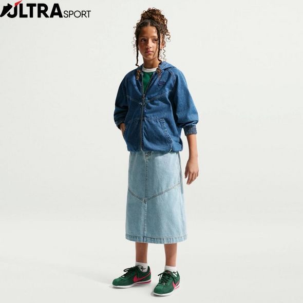 Женская юбка NIKE G NSW CLN DENIM MIDI SKIRT IM8718-440 цена