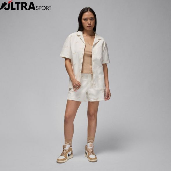 Рубашка женская Air Jordan Aop Wvn Top Beige FN5769-133 цена