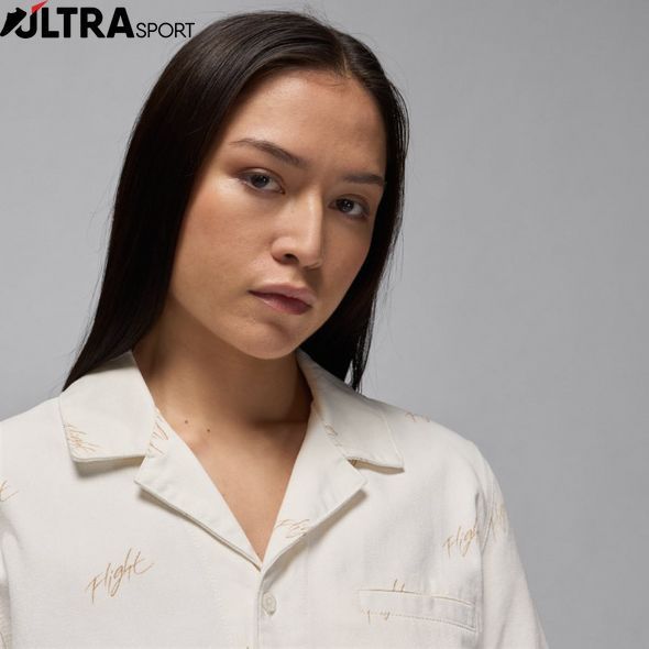 Рубашка женская Air Jordan Aop Wvn Top Beige FN5769-133 цена