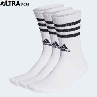 Три пары носков Adidas 3-Stripes Cushioned Crew HT3458 цена