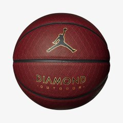 М'Яч Баскетбольний Jordan Diamond Outdoor 8P Deflated Amber/Black/Metallic Gold/Black 07 J.100.8252.891.07 ціна