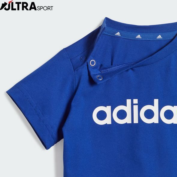 Костюм детский adidas Essentials Lineage Organic Cotton Tee and Shorts Set IB4770 цена