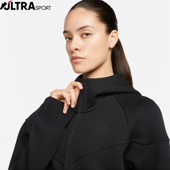 Толстовка Nike W Nsw Tch Flc Wr Fz Hdy FB8338-010 цена