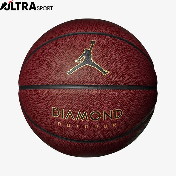М'Яч Баскетбольний Jordan Diamond Outdoor 8P Deflated Amber/Black/Metallic Gold/Black 07 J.100.8252.891.07 ціна