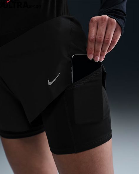 Жіночі шорти NIKE W NK SWIFT Dri-FIT MR 2N1 SHRT HJ5376-010 ціна