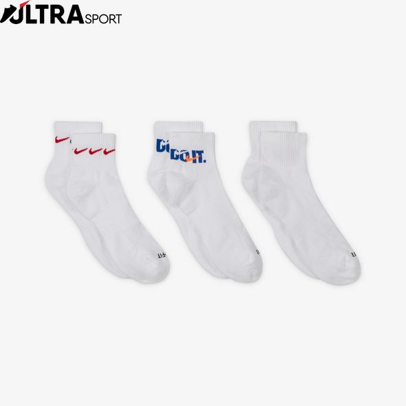 Шкарпетки Nike U Nk Everyday Plus Cush Ankle DH3827-902 ціна