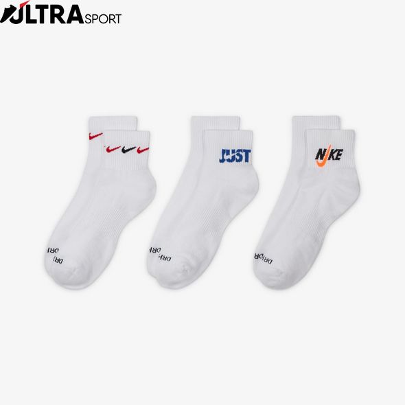 Шкарпетки Nike U Nk Everyday Plus Cush Ankle DH3827-902 ціна
