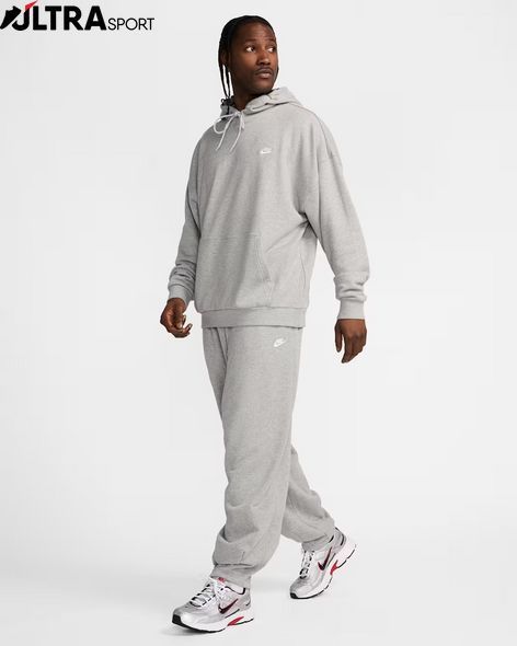 Толстовка чоловіча NIKE M NK CLUB FT OVERSIZED PO HDY HJ1816-063 ціна
