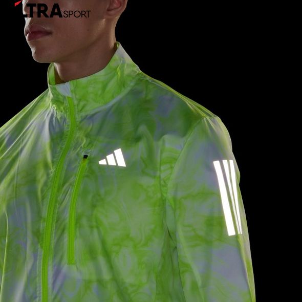 Олімпійка Adidas Own The Run All Over Print Jacket Green IL4797 ціна