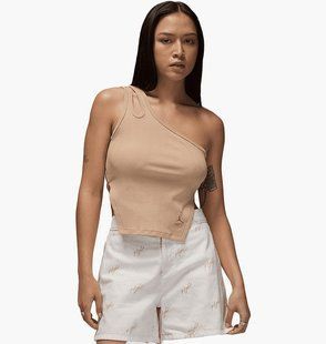 Женская майка Air Jordan Asymmetrical Rib Tank Beige FN5798-244 цена