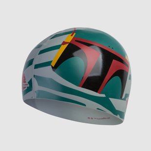 Шапочка Speedo Boba Fett Slogan Prt Cap Au Grey/Green 8-08385D673 цена