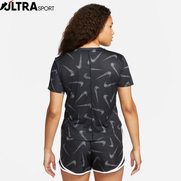Женская футболка Nike W Dri-Fit Swoosh Aop Ss Crop FB4681-010 цена