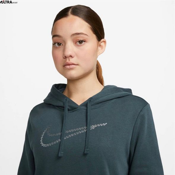 Толстовка Nike W Nsw Pe Clb Flc Shine Os Po FB8763-328 ціна