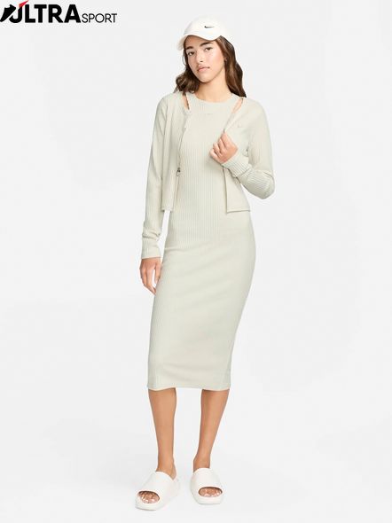 Сукня Жіноча Nike W Nsw Chll Knt Rib Midi Drs FN3679-104 ціна