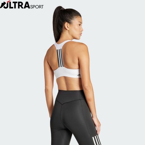 Спортивное бра женское Powerimpact Training Medium-Support 3-Stripes Performance IT6622 цена