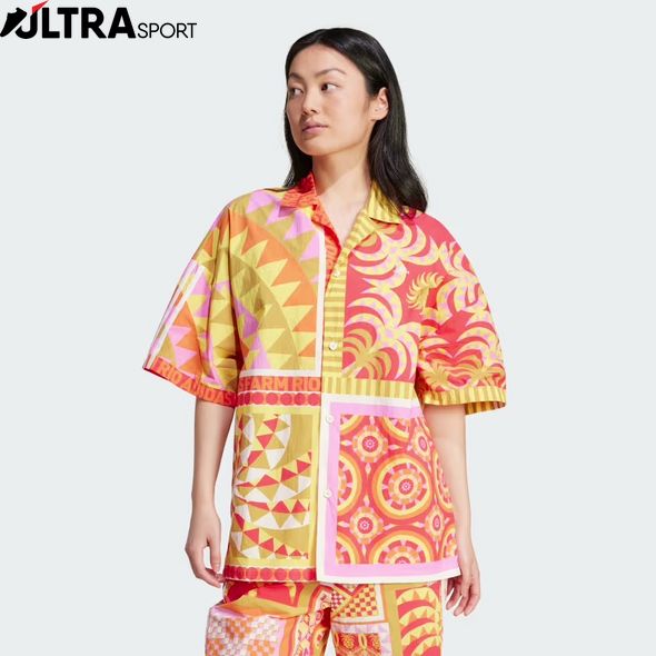 Рубашка жіноча Adidas X Farm Rio Shirt Yellow/Orange IT7266 ціна