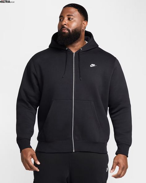 Толстовка чоловіча Nike Club Bb Fz Black FN3861-010 ціна