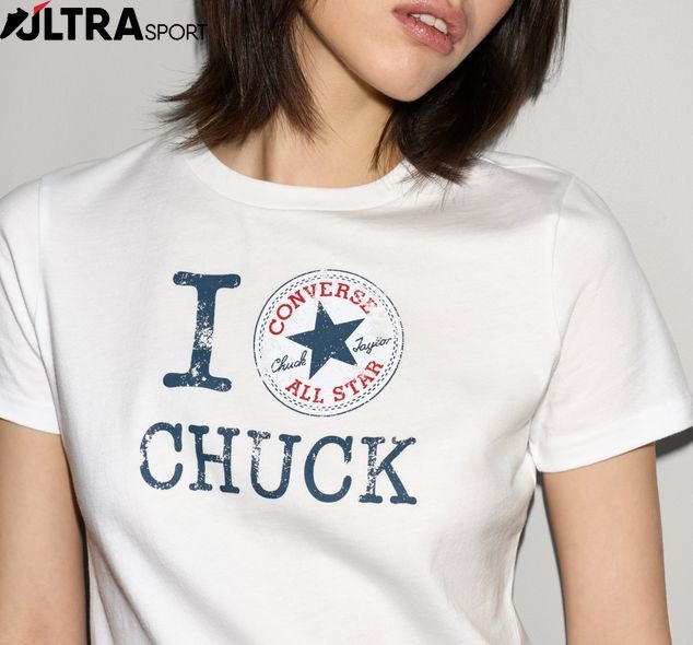 Женская футболка Converse I LOVE CHUCK CVW6T540-WHT цена