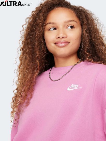 Дитяча толстовка NIKE G NSW CLUB FLC BXY CRW LBR FZ9244-646 ціна
