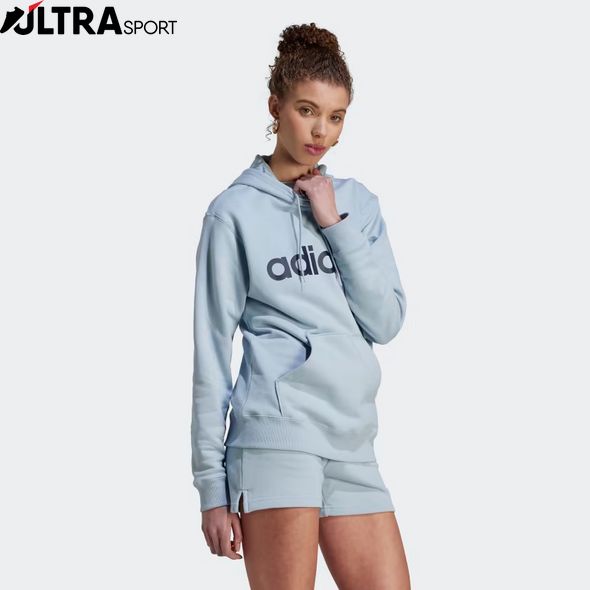 Худі жіноче Adidas Essentials Linear Light Blue IL3344 ціна