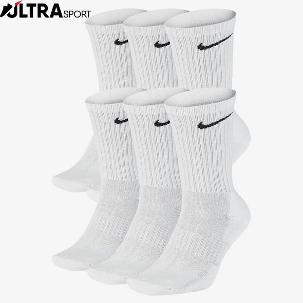 Шкарпетки Nike U Nk Everyday Cush Crw 6Pr 132 SX7666-100 ціна