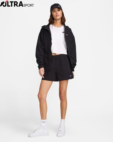 Жіночі Шорти Nike W Nsw Essntl Mr 5In Wvn Shrt FV6622-010 ціна