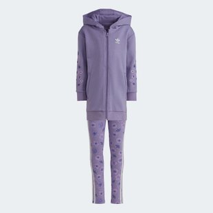 Спортивный Костюм детский Floral Full-Zip Elongated Adidas IB9485 цена