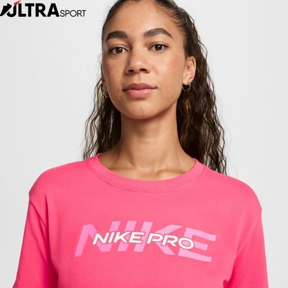Женская футболка NIKE W PRO SS CRP TEE FA24 HF0762-629 цена