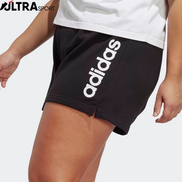 Шорты Adidas Essentials Linear French Terry Shorts (Plus Size) Black Ib8758 IB8758 цена