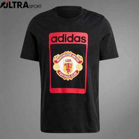 Футболка Adidas Originals Manchester United Graphic Tee Black IP5551 цена